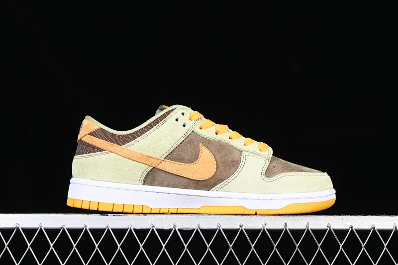 All Categories Nk SB Dunk Series Nk SB Dunk Low Low-top Sneakers Nk SB Dunk Low Prm Green Brown Orange SB Smashed Backboard Fashion Casual Sneakers DH5360-300